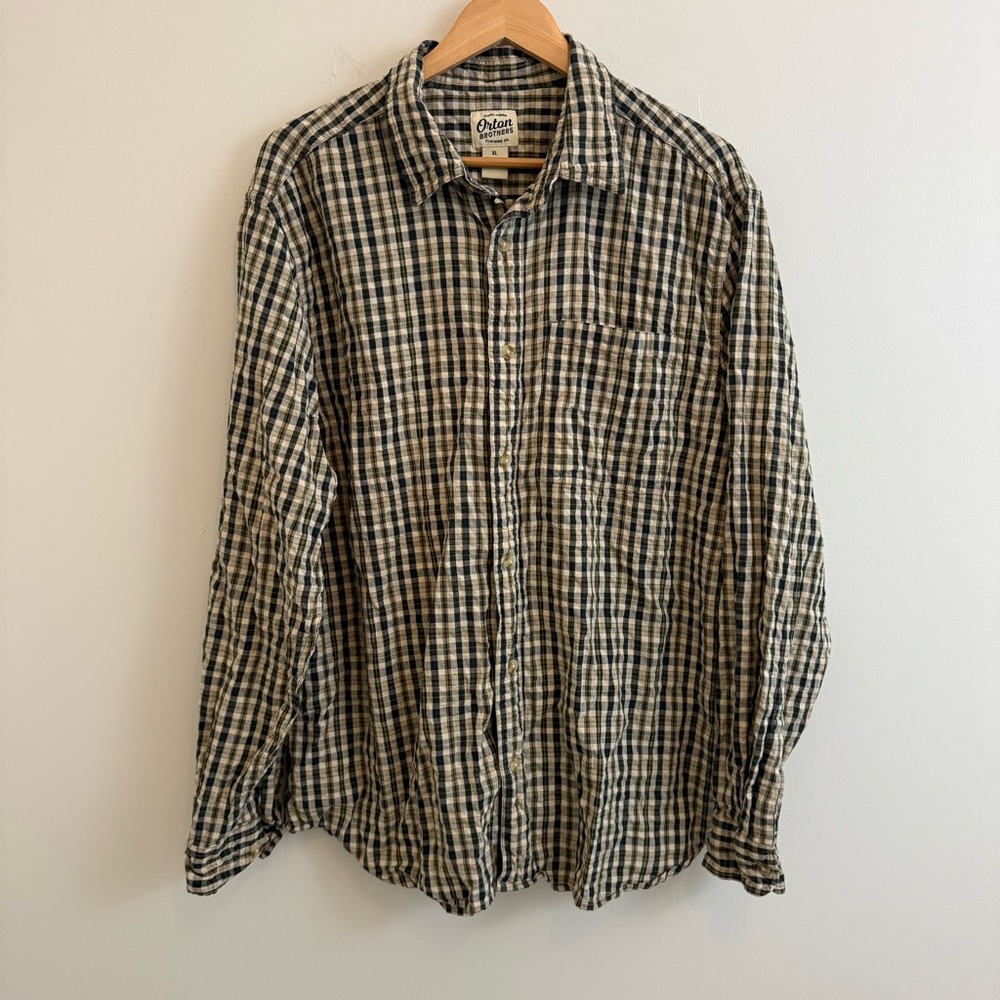 Orton Brothers Mid-Weight Flannel Shirt Mens Cotton Button Up Plaid Vermont XL - Picture 1 of 10